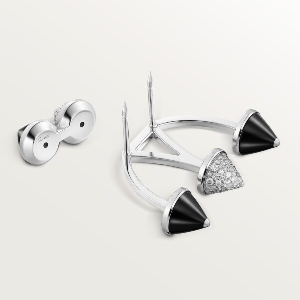 Clash [Un]limited chain pocket gem Rhodium-finish white gold, onyx, diamonds.